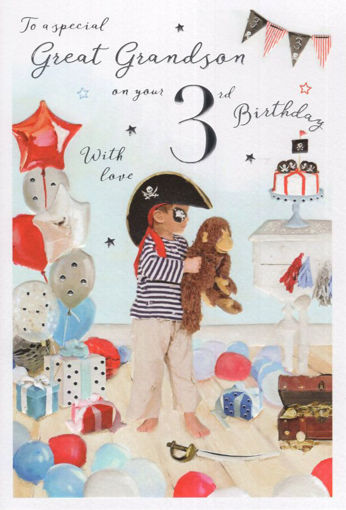 Picture of TO A SPECIAL GREAT GRANDSON ON YOUR 3RD BIRTHDAY CARD